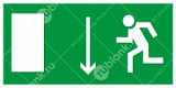 Знак:Указатель двери эвакуационного выхода (левосторонний)