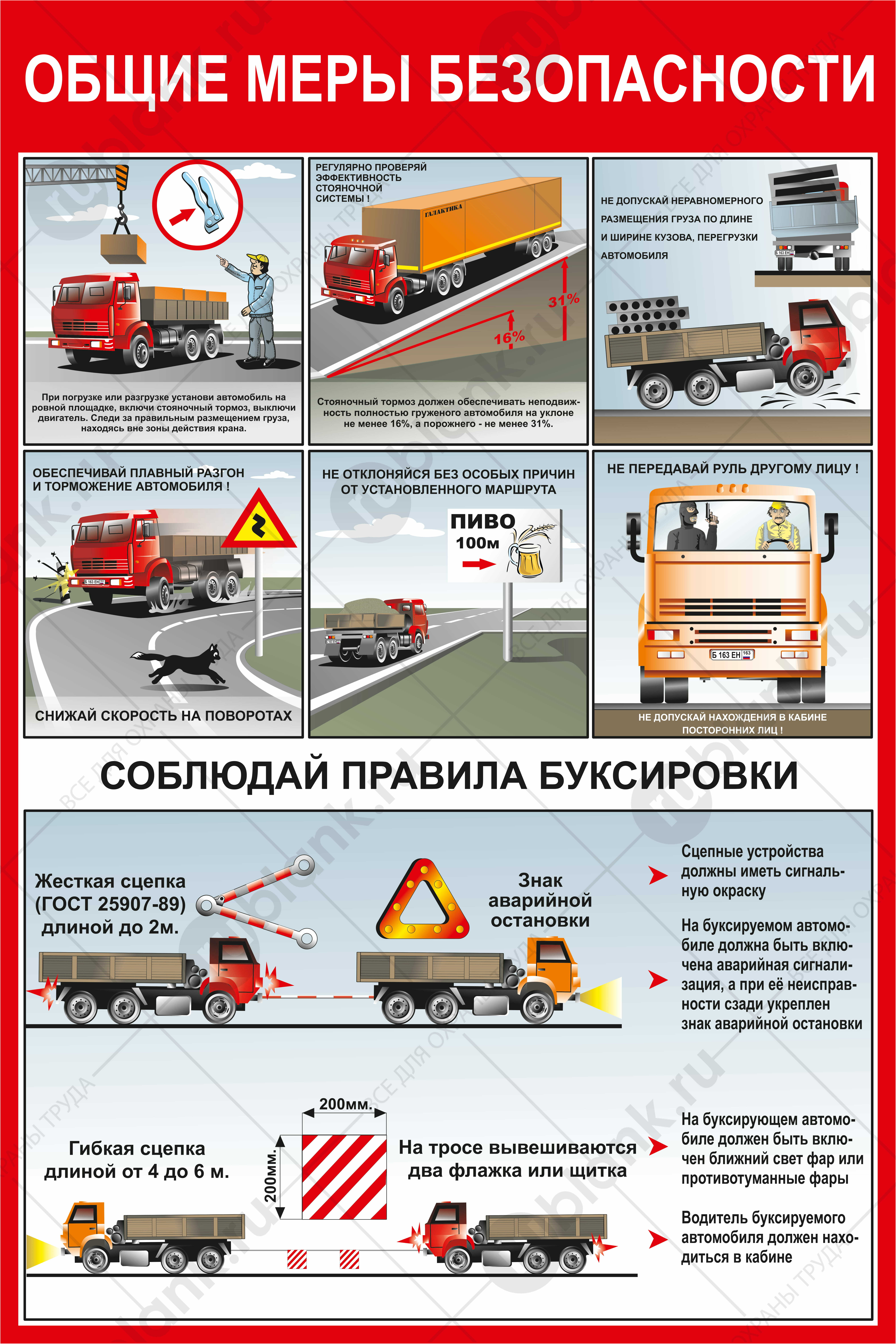 Плакат "Общие меры безопасности" 57х84 см