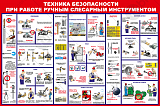 Плакат "Техника безопасности при работе ручным слесарным инструментом" 85х100 см