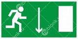 Знак:Указатель двери эвакуационного выхода (правосторонний)